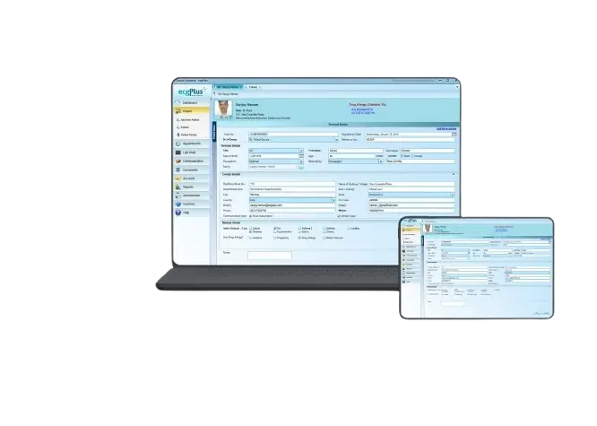 Dental clinic management software dashboard by ECG Dental
